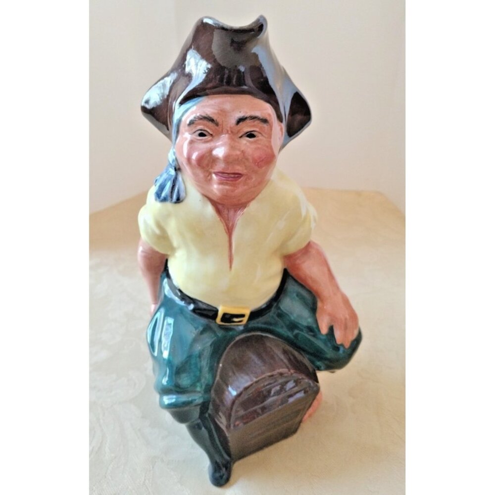 COOPER CLAYTON STERLING ENGLAND DAVY JONES TOBY JUG PISTOL HANDLE TREASURE CHEST